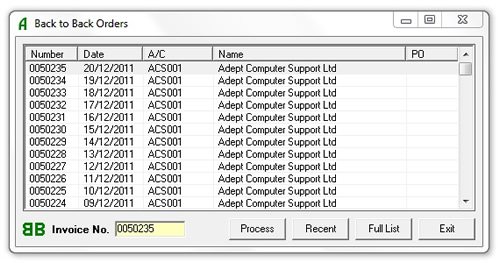 Adept Sage 50 Back to Back Ordering Online