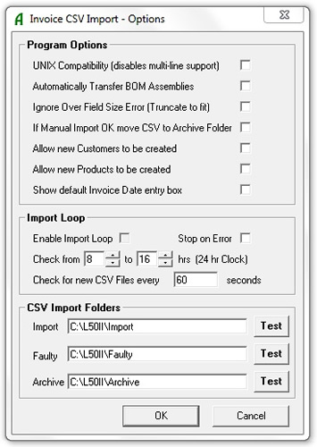 Adept Sage 50 Invoice CSV Import Online