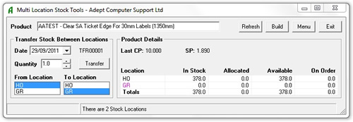 Adept Sage 50 Multi Location Stock Tools Online