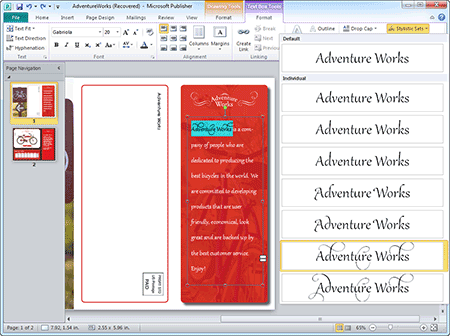 Hosted Microsoft Publisher 2010